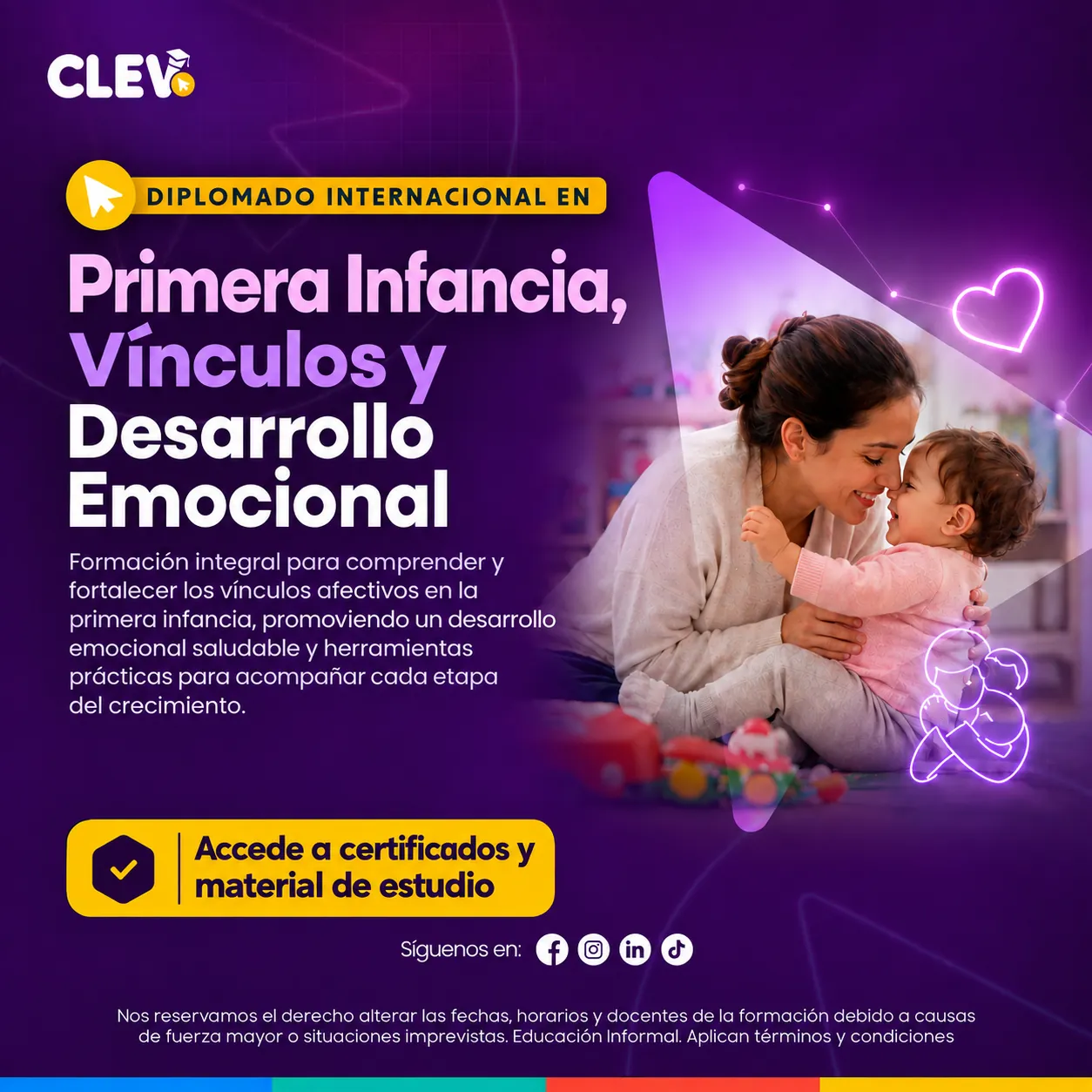Diplomado en Primera Infancia, Vínculos y Desarrollo Emocional