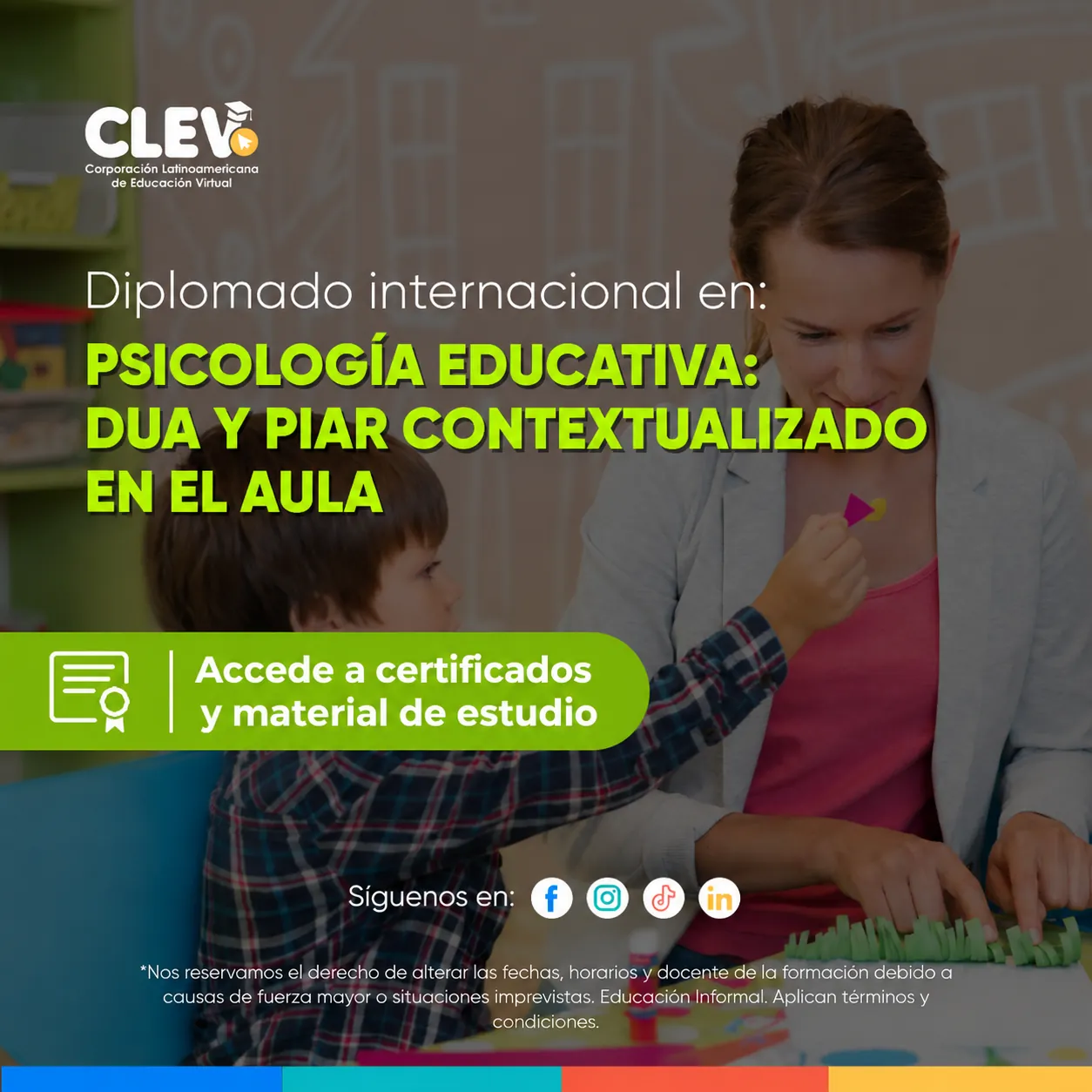 Diplomado en Psicología Educativa: DUA y PIAR contextualizados en el aula  