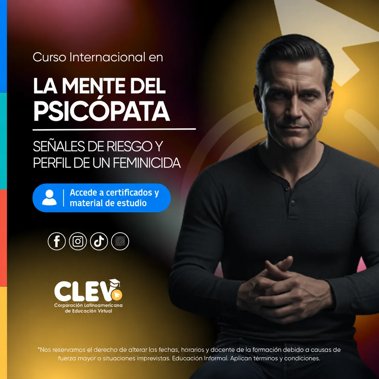 Curso en la Mente del Psicópata: Señales de Riesgo y Perfil de un Feminicida