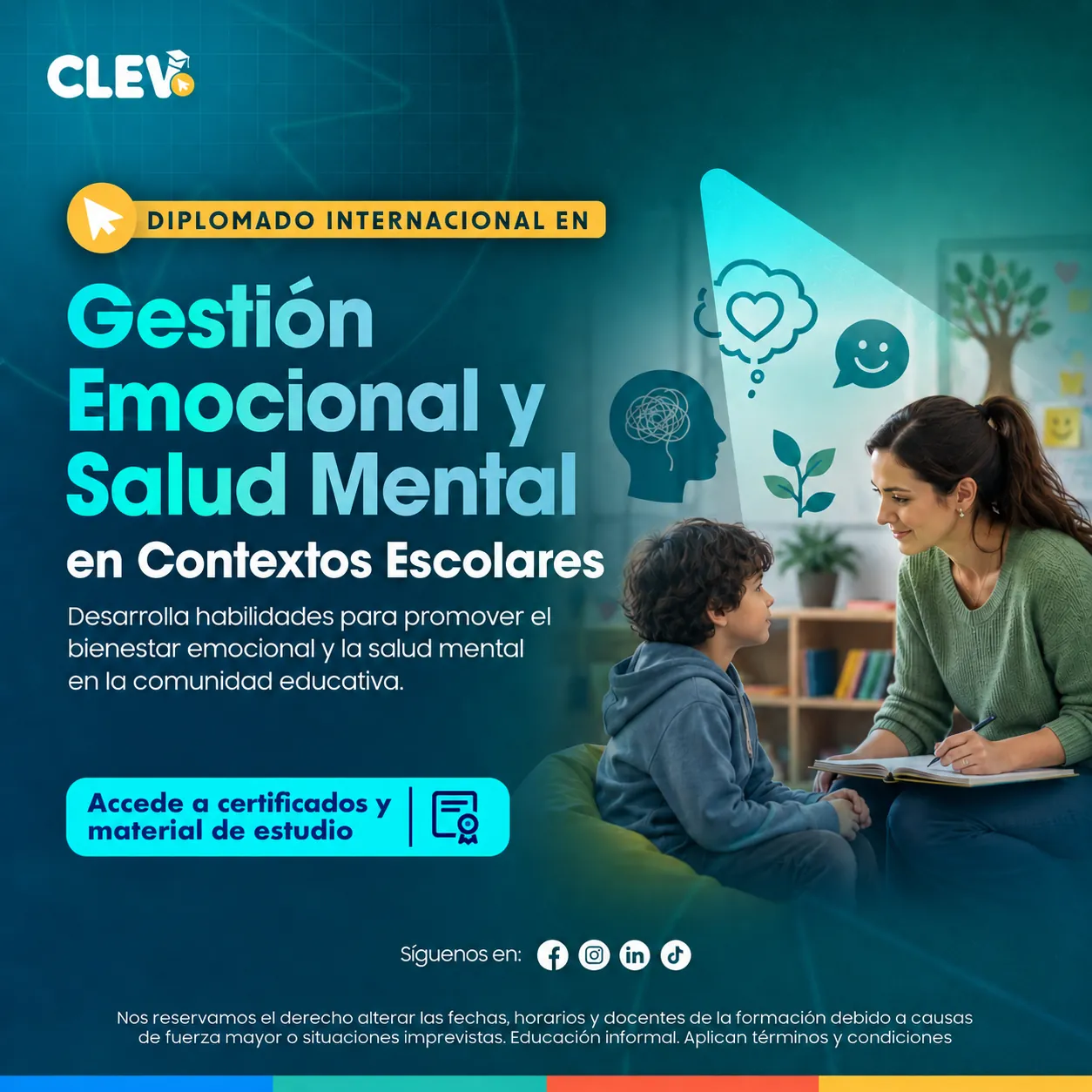 Diplomado en Gestión Emocional y Salud Mental en Contextos Escolares