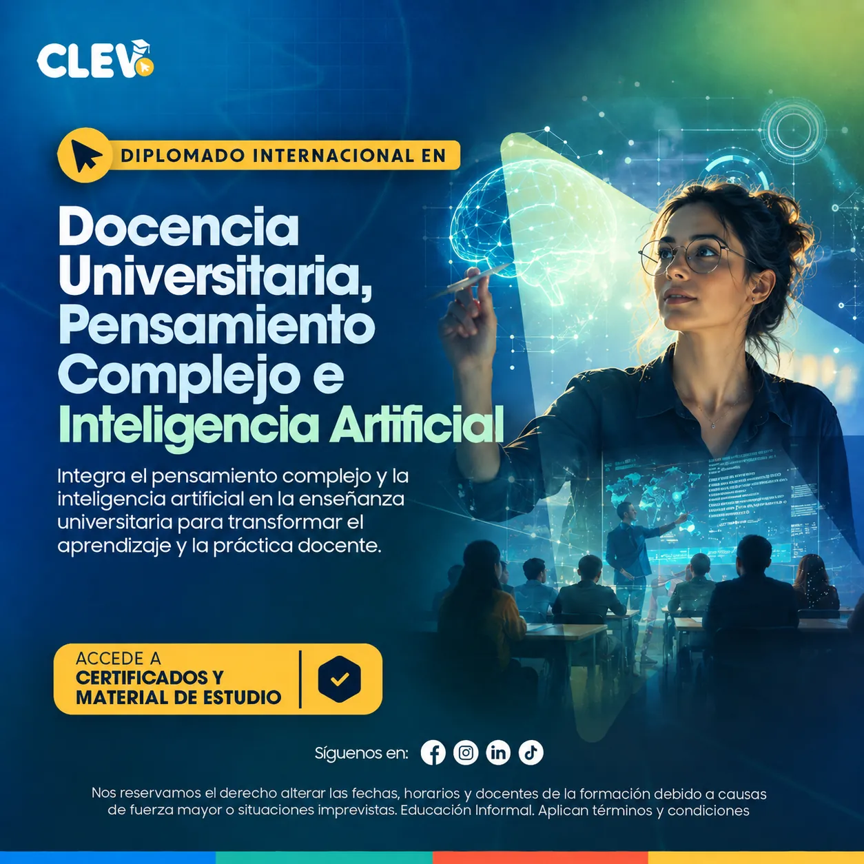 Diplomado en Docencia Universitaria: Pensamiento Complejo e Inteligencias Artificial