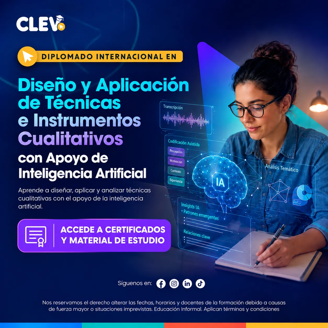 Diplomado en Diseño y Aplicación de Técnicas e Instrumentos Cualitativos con Apoyo de Inteligencia Artificial